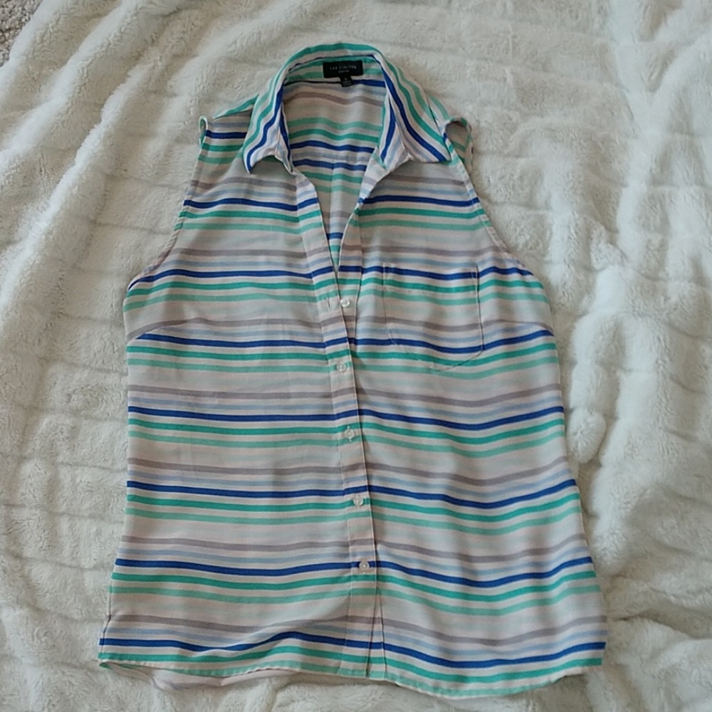 Striped sleeveless shirt
